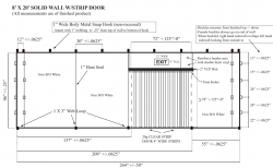 8' x 20' Solid Sidewall Door