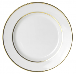 China 10.5 Gold Rimmed Dinner Plate