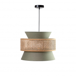 Fabric Bamboo Chandelier