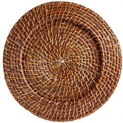 Acopa 13 Round Auburn Rattan Charger Plate