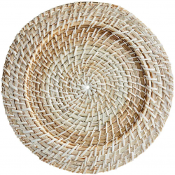 Acopa 13 Round Blond Rattan Charger Plate