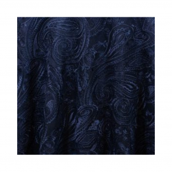 Navy Paisley Lace 108 RND