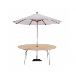 5-ft Round Table w/ Umbrella