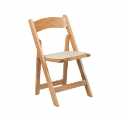 Resin Wood Padded Folding Chair