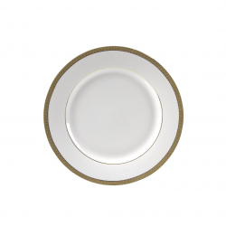 Patterned Gold Rimmed Dessert Plate 6.5