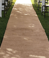 Burlap Brown Wedding Aisle Runner (5' x 30')