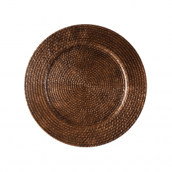 Faux Rattan Braided Acrylic Charger Plate