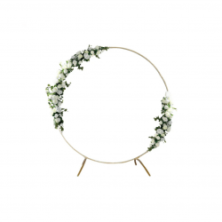 7.5ft Gold Round Wedding Arch