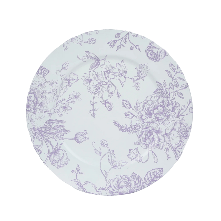 Lilac Floral Charger