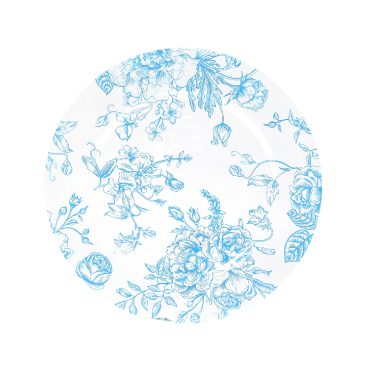 Light Blue Floral Charger