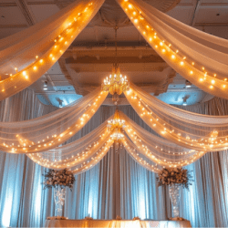 Ceiling Drape String Lighting