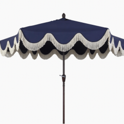 Navy & Brown Umbrella (9')