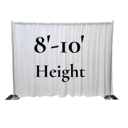 Regular Frame Pipe & Drape: 8'-10' height