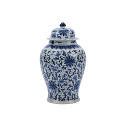 B&W Double Happiness Flower Jar - L