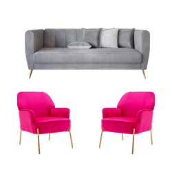 Luxe Pink & White Furniture Set