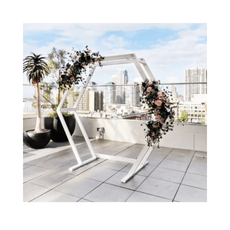 White Hexagon Arch