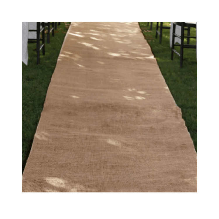 Burlap Brown Wedding Aisle Runner (5' x 30')