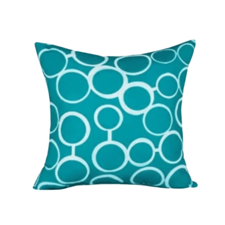 Bubbles Teal Pillow
