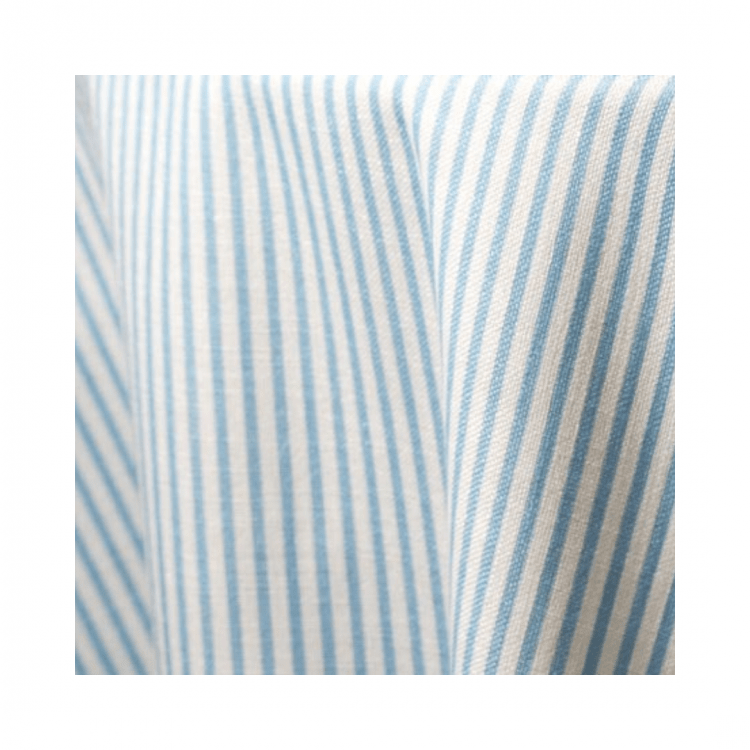 French Blue Morgan Stripe on Panama 120 RND