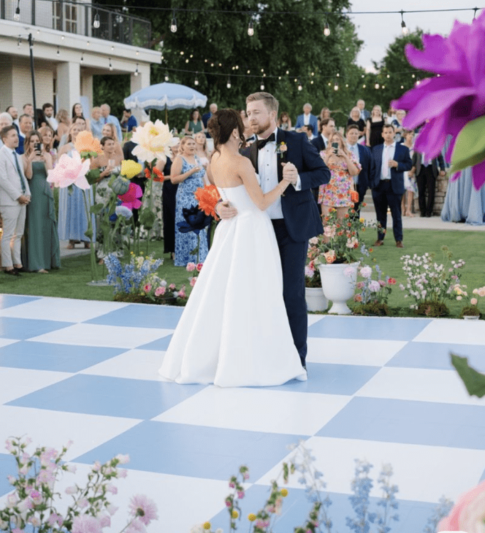 PS Tile White and Light Blue Dancefloor