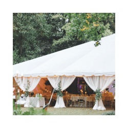 Luxe Tent Side Pole Drape - Sheer