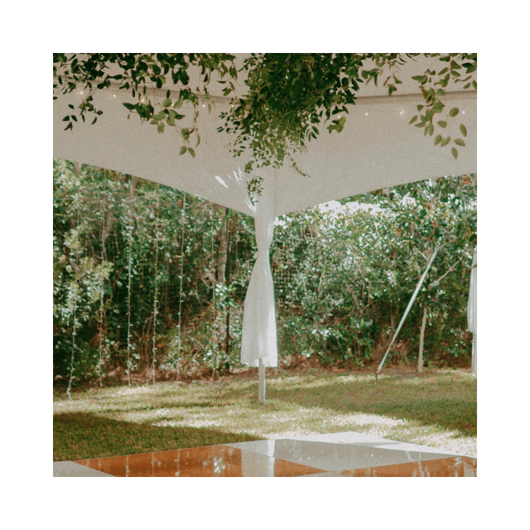 Tent Side Pole Drape - Satin