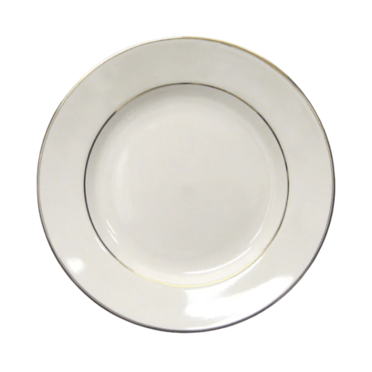 Ivory Double Gold Rimmed Dinner Plate 10