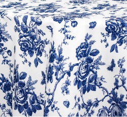 Dark Blue Toile 108 RND