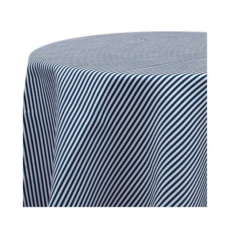 Navy Morgan Stripe on Panama 90 x 132