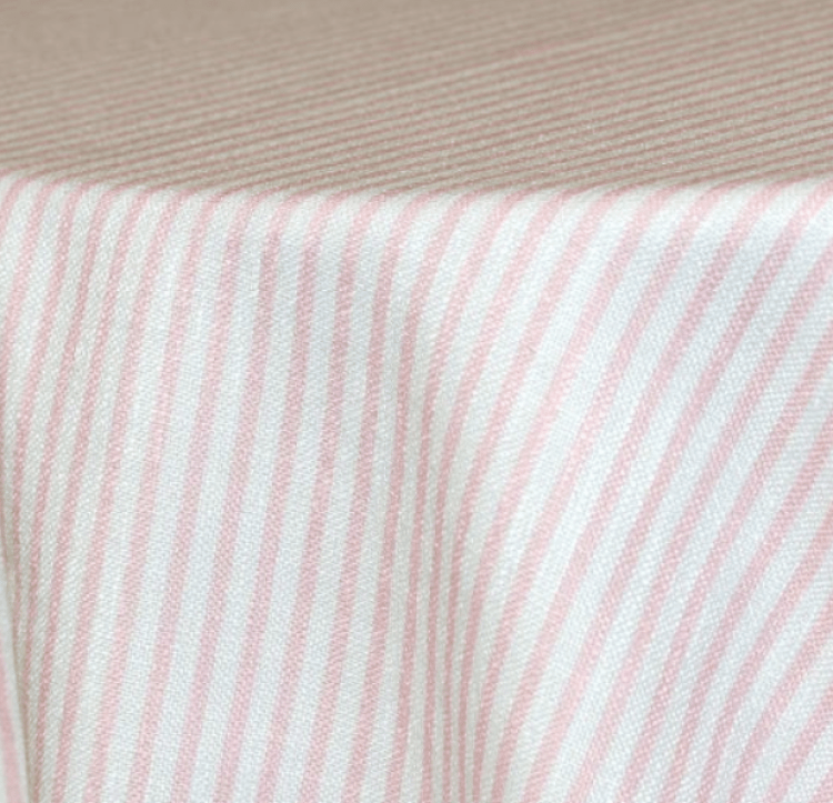 Rose Morgan Stripe on Panama 120 RND