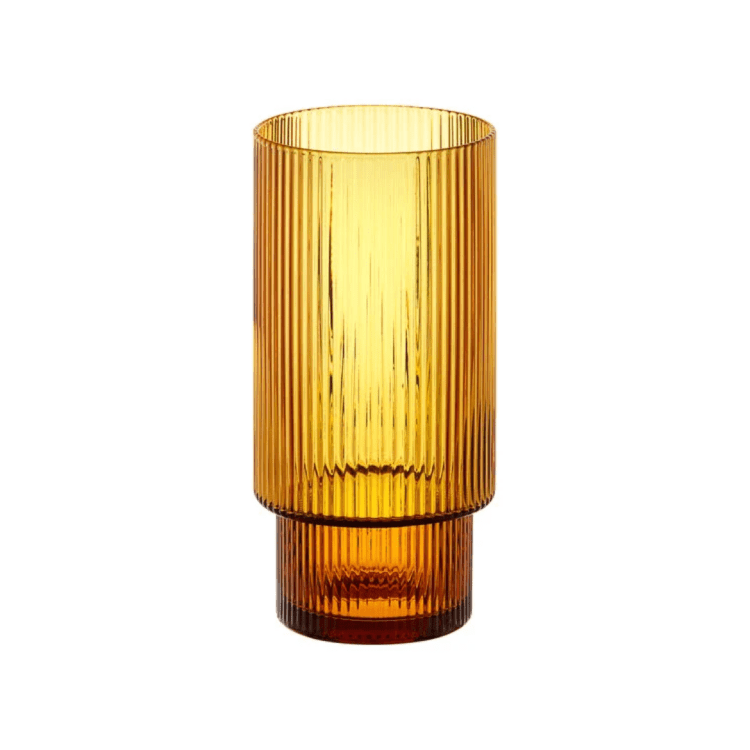 Vintage Amber Glass - 13 oz
