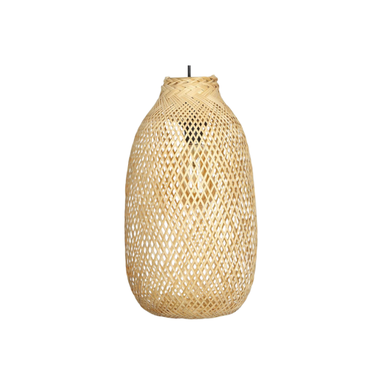 Woven Rattan Pendant (Medium Cylinder)