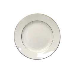Ivory Double Gold Rimmed Dessert Plates 5 3/4