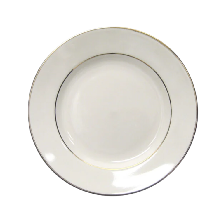 Ivory Double Gold Rimmed Dinner Plate 10