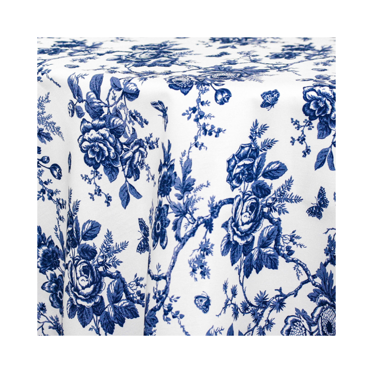 Dark Blue Toile 90 x 132