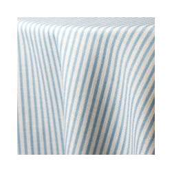 French Blue Morgan Stripe on Panama 60 x 120