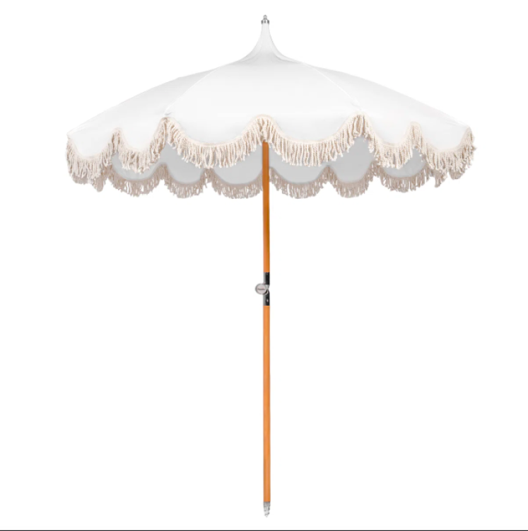 White Umbrella (Tassel Edge)
