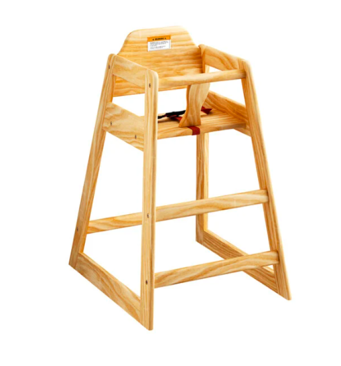 Natural Wood High Chair