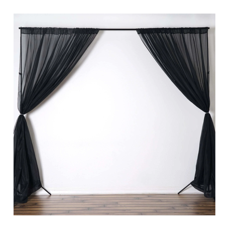 Black Entrance Drapes