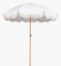 White Umbrella (Tassle Edge)