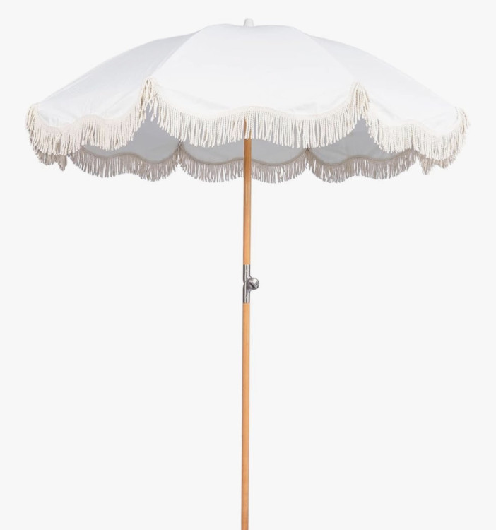 White Umbrella (Tassle Edge) White Umbrella (Tassle Edge)