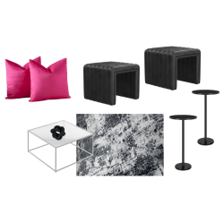 Pink & Black Accent Set
