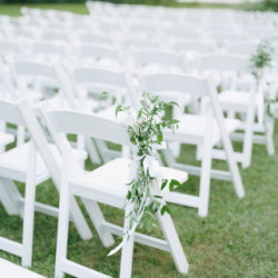 White Resin Padded Folding Chair
