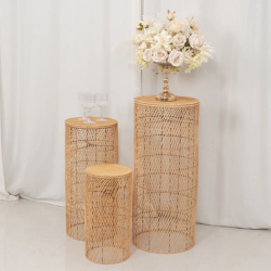 Rattan Pedestal Set