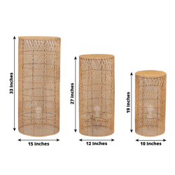 Rattan Pedestal Set
