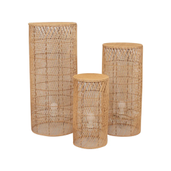 Rattan Pedestal Set Rattan Pedestal Set