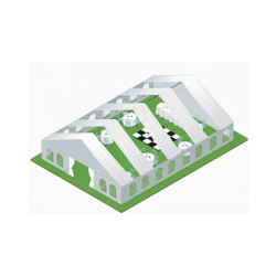 Parallel Ceiling Drape w/ Leg Drape - Structure