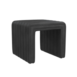 Black Leather Ottoman
