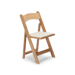 Brown Resin Padded Folding Chair