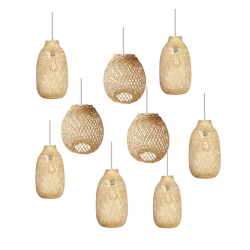 Rattan Pendant Cluster